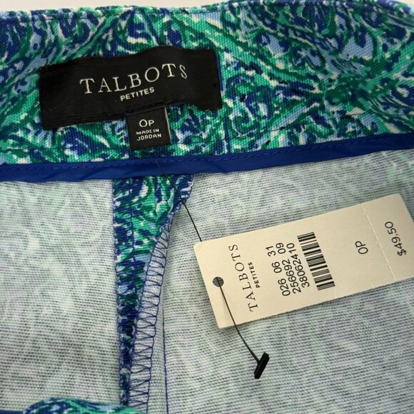 Talbots Tropical Ikat Medallion Shorts Size Petite 0P Resort Wear Preppy Casual - Picture 5 of 12